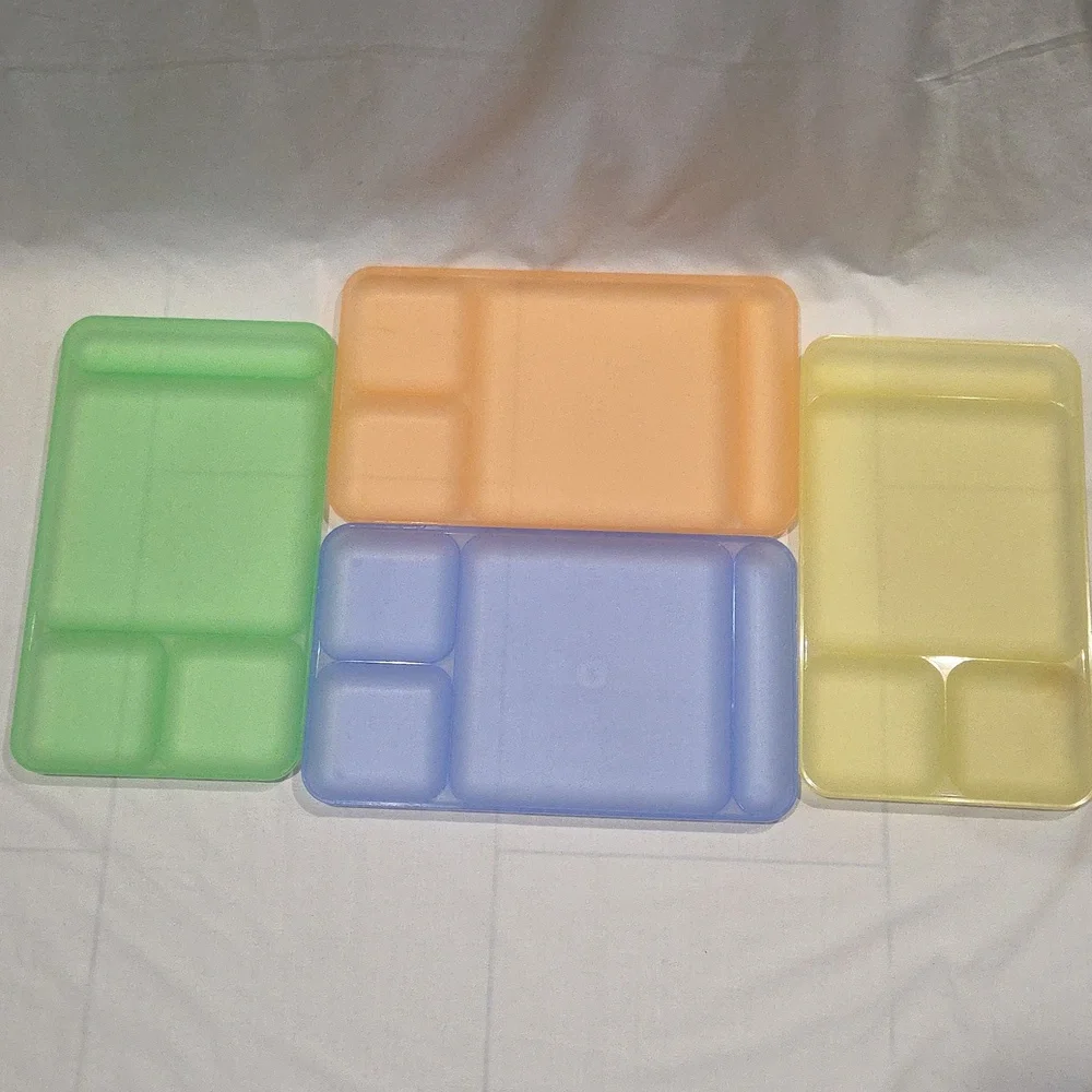 Tupperware Pastel Divided Trays Impressions Set of 4